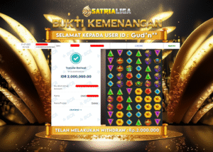 BUKTI KEMENANGAN MEMBER SATRIALIGA Rp. 2.000.000