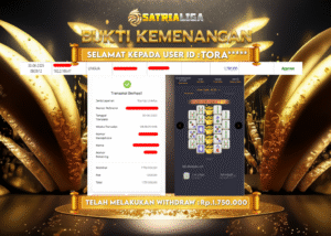BUKTI KEMENANGAN MEMBER SATRIALIGA Rp.1.750.000