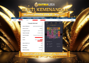 BUKTI KEMENANGAN MEMBER SATRIALIGA Rp. 3.000.000