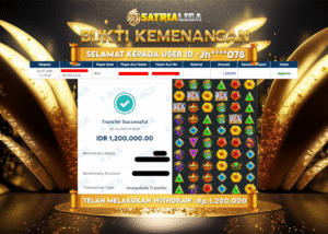 BUKTI KEMENANGAN MEMBER SATRIALIGA Rp. 1.200.000