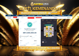 BUKTI KEMENANGAN MEMBER SATRIALIGA Rp. 1.000.000