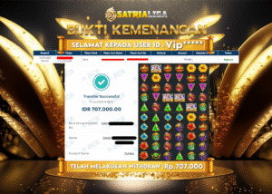 BUKTI KEMENANGAN MEMBER SATRIALIGA Rp. 707.000