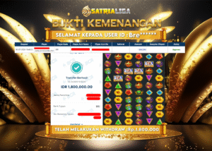 BUKTI KEMENANGAN MEMBER SATRIALIGA Rp. 1.800.000