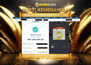 BUKTI KEMENANGAN MEMBER SATRIALIGA Rp 1.200.000
