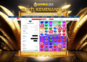 BUKTI KEMENANGAN MEMBER SATRIALIGA Rp 1.400.000