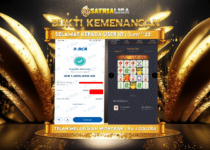 BUKTI KEMENANGAN MEMBER SATRIALIGA Rp. 1.000.000