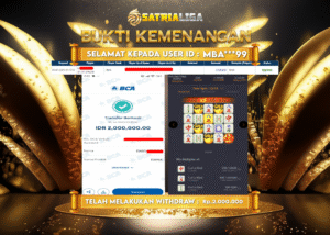 BUKTI KEMENANGAN MEMBER SATRIALIGA Rp. 2.000.000