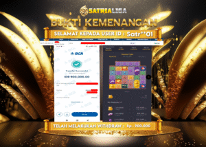BUKTI KEMENANGAN MEMBER SATRIALIGA Rp. 900.000