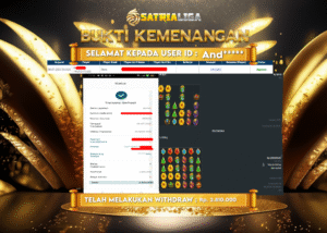 BUKTI KEMENANGAN MEMBER SATRIALIGA Rp. 2.810.000