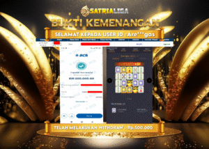 BUKTI KEMENANGAN MEMBER SATRIALIGA Rp. 500.000