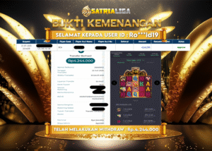 BUKTI KEMENANGAN MEMBER SATRIALIGA Rp. 4.244.000