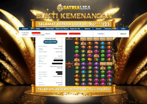 BUKTI KEMENANGAN MEMBER SATRIALIGA Rp.1.200.000