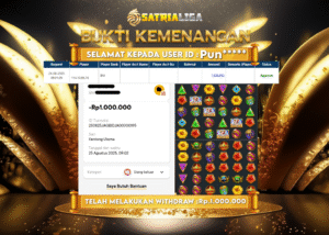 BUKTI KEMENANGAN MEMBER SATRIALIGA Rp.1.000.000