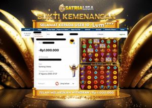 BUKTI KEMENANGAN MEMBER SATRIALIGA Rp.1.000.000