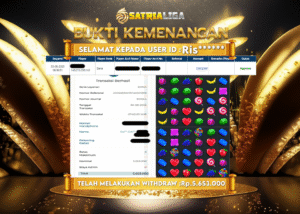BUKTI KEMENANGAN MEMBER SATRIALIGA Rp.5.653.000