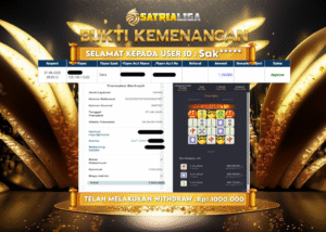 BUKTI KEMENANGAN MEMBER SATRIALIGA Rp.1.200.000