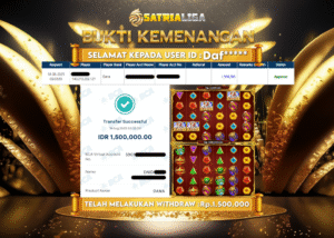 BUKTI KEMENANGAN MEMBER SATRIALIGA Rp.1.500.000