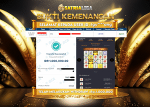 BUKTI KEMENANGAN MEMBER SATRIALIGA Rp. 1.000.000