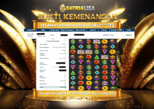 BUKTI KEMENANGAN MEMBER SATRIALIGA Rp.4.000.000