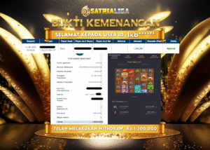 BUKTI KEMENANGAN MEMBER SATRIALIGA Rp. 1.300.000