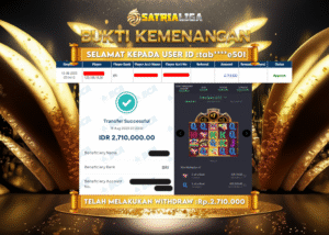 BUKTI KEMENANGAN MEMBER SATRIALIGA Rp.2.710.000