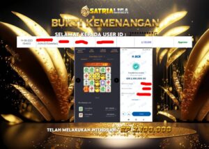 BUKTI KEMENANGAN MEMBER SATRIALIGA Rp.2.100.000