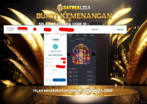 BUKTI KEMENANGAN MEMBER SATRIALIGA Rp.5.403.000