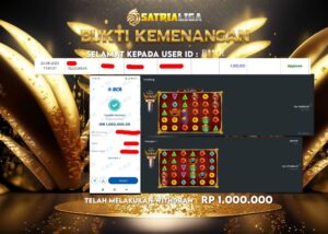 BUKTI KEMENANGAN MEMBER SATRIALIGA Rp.1.000.000