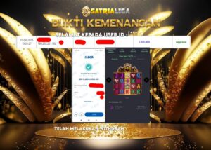 BUKTI KEMENANGAN MEMBER SATRIALIGA Rp.2.800.000