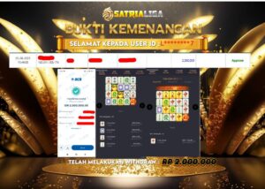 BUKTI KEMENANGAN MEMBER SATRIALIGA Rp.2.000.000