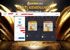 BUKTI KEMENANGAN MEMBER SATRIALIGA Rp. 1.000.000