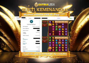 BUKTI KEMENANGAN MEMBER SATRIALIGA Rp 1.400.000