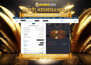BUKTI KEMENANGAN MEMBER SATRIALIGA Rp 1.761.000