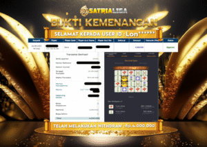 BUKTI KEMENANGAN MEMBER SATRIALIGA Rp 4.000.000