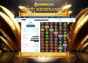 BUKTI KEMENANGAN MEMBER SATRIALIGA Rp 1.000.000