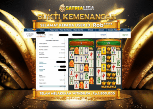 BUKTI KEMENANGAN MEMBER SATRIALIGA Rp 1.800.000