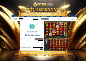 BUKTI KEMENANGAN MEMBER SATRIALIGA Rp 2.000.000