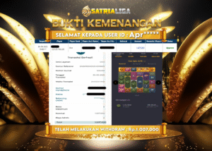 BUKTI KEMENANGAN MEMBER SATRIALIGA Rp 1.007.000