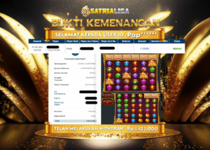 BUKTI KEMENANGAN MEMBER SATRIALIGA Rp 1.103.000