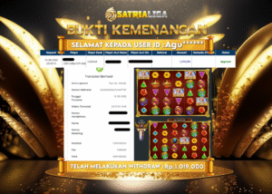 BUKTI KEMENANGAN MEMBER SATRIALIGA Rp 1.019.000