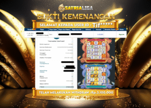 BUKTI KEMENANGAN MEMBER SATRIALIGA Rp 3.100.000