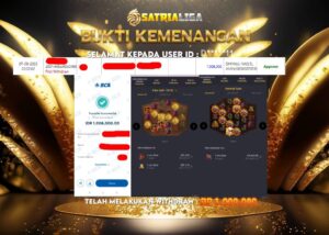 BUKTI KEMENANGAN MEMBER SATRIALIGA Rp 1.006.000