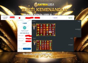 BUKTI KEMENANGAN MEMBER SATRIALIGA Rp 11.926.000