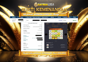 BUKTI KEMENANGAN MEMBER SATRIALIGA Rp 3.000.000
