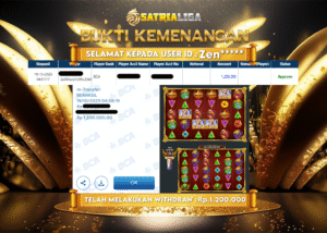 BUKTI KEMENANGAN MEMBER SATRIALIGA Rp 1.200.000