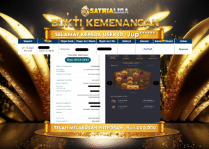 BUKTI KEMENANGAN MEMBER SATRIALIGA Rp 1.000.000