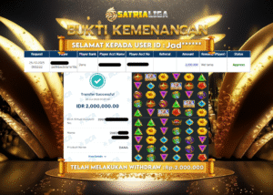 BUKTI KEMENANGAN MEMBER SATRIALIGA Rp 2.000.000