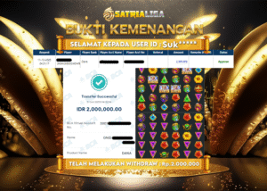 BUKTI KEMENANGAN MEMBER SATRIALIGA Rp 2.000.000