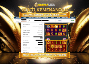 BUKTI KEMENANGAN MEMBER SATRIALIGA Rp 900.000