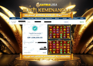 BUKTI KEMENANGAN MEMBER SATRIALIGA Rp 1.006.000